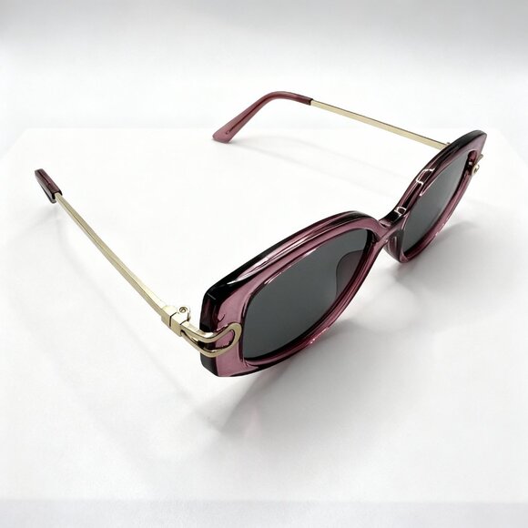 NEW Cosmic Blossom Trendy Designer Style Sunglasses - Mauve - Picture 3 of 4